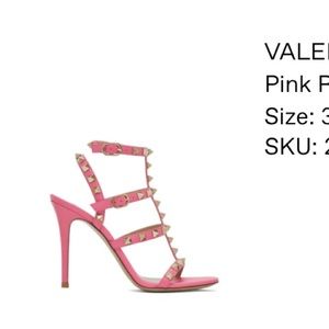 Valentino Garavani Pink Rockstud Cage Sandals